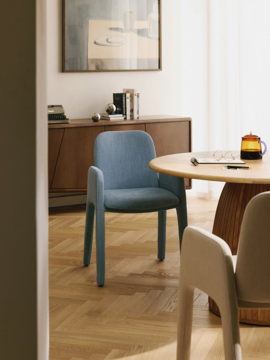 Badoo Kumaş Sandalye Açık Mavi Keten