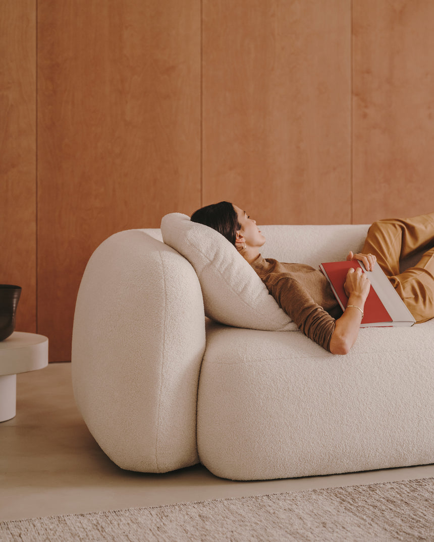 Balance Üçlü Koltuk Kırık Beyaz Teddy