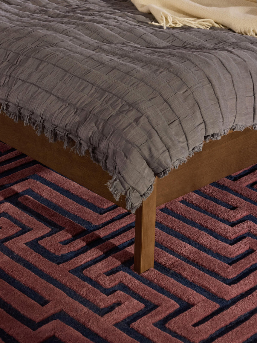 Basis Çift Kişilik Ahşap Karyola Ceviz