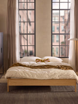 Basis Çift Kişilik Ahşap Karyola Meşe