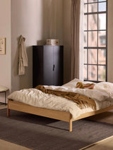 Basis Çift Kişilik Ahşap Karyola Meşe