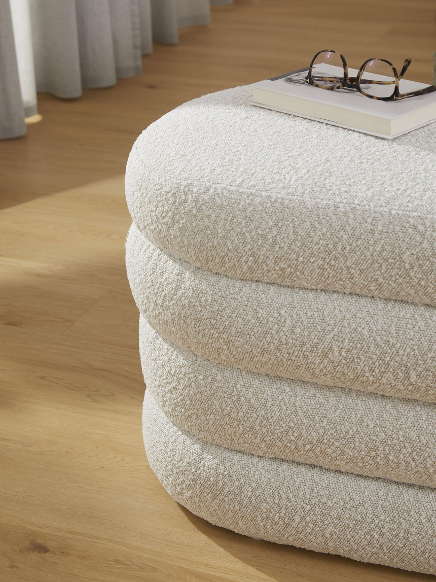 Beko Elips Puf Krem Bukle