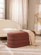 Beko Elips Puf Şarap Kırmızısı Bukle