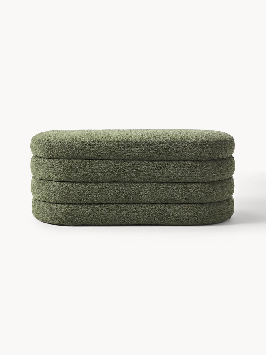 Beko Elips Puf Koyu Yeşil Bukle