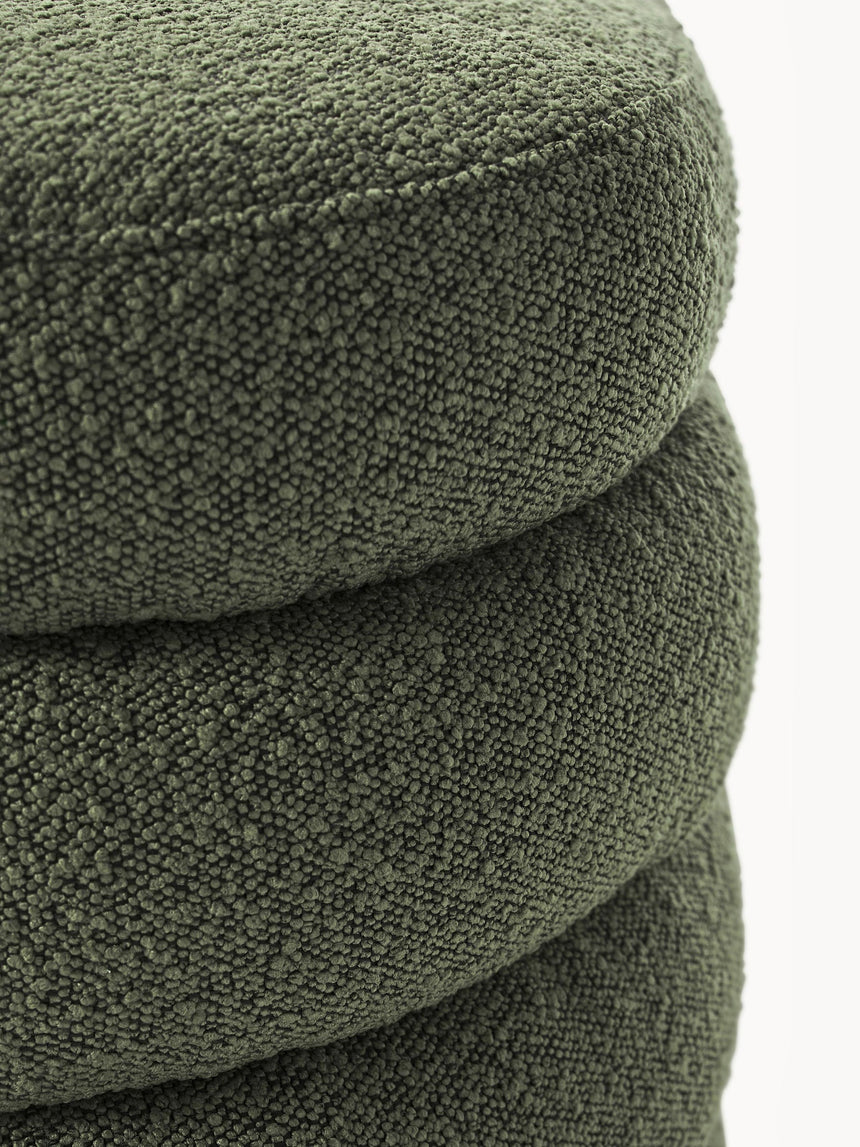 Beko Elips Puf Koyu Yeşil Bukle