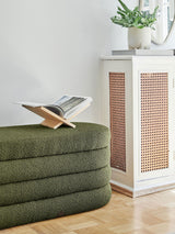 Beko Elips Puf Koyu Yeşil Bukle