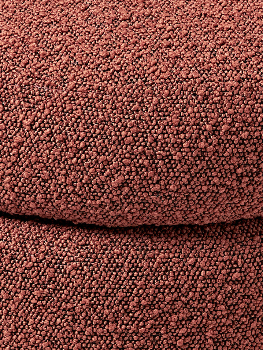 Beko Elips Sandık Puf Şarap Kırmızısı Bukle