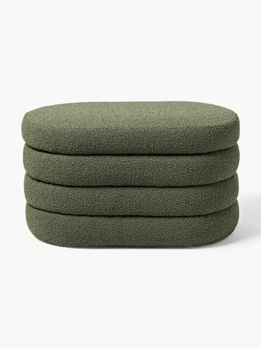 Beko Elips Sandık Puf Yeşil Bukle