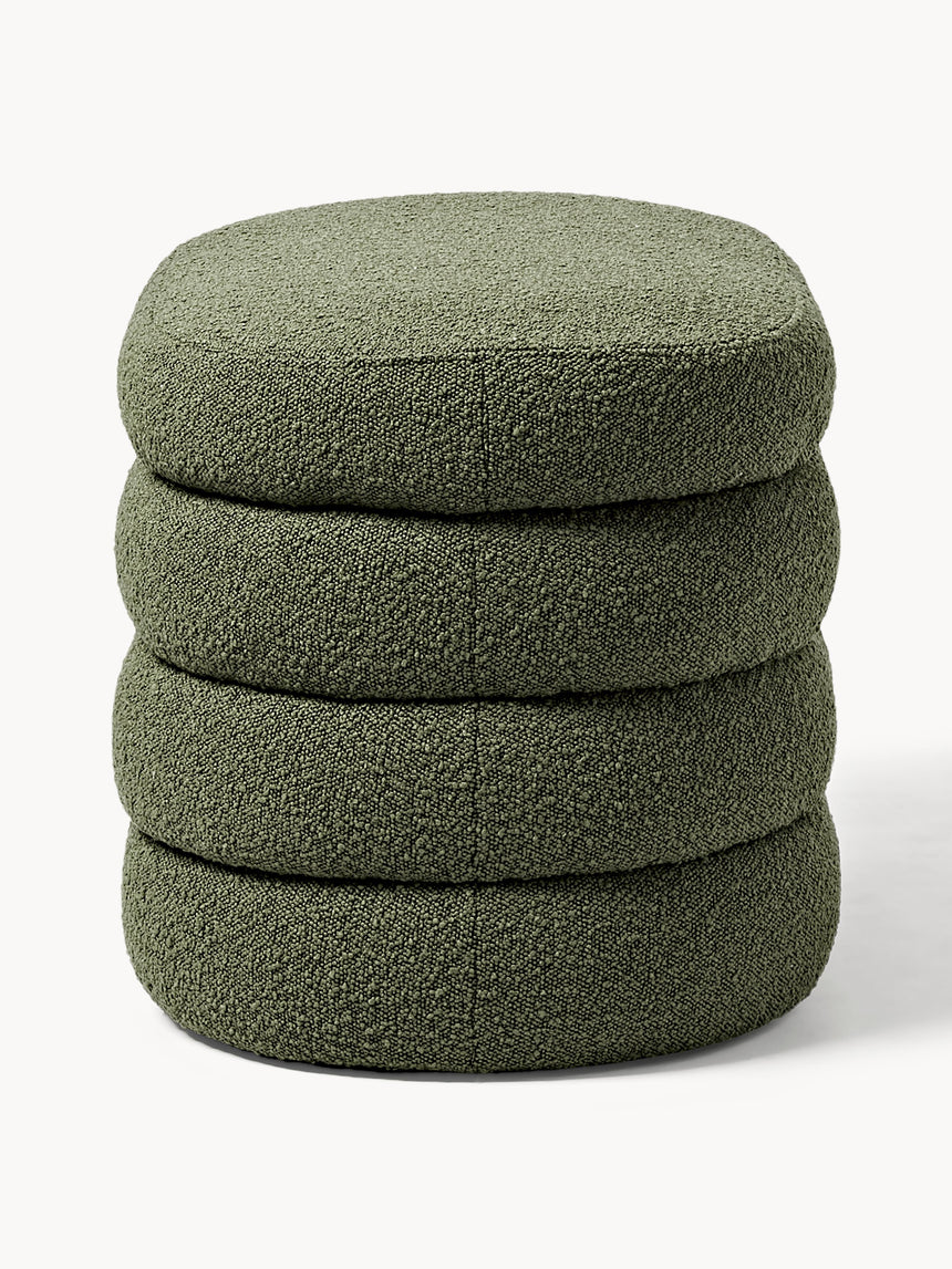 Beko Elips Sandık Puf Yeşil Bukle