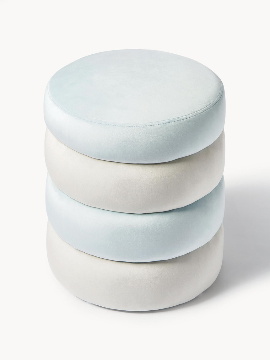 Beko Silindir Puf Açık Mavi Krem