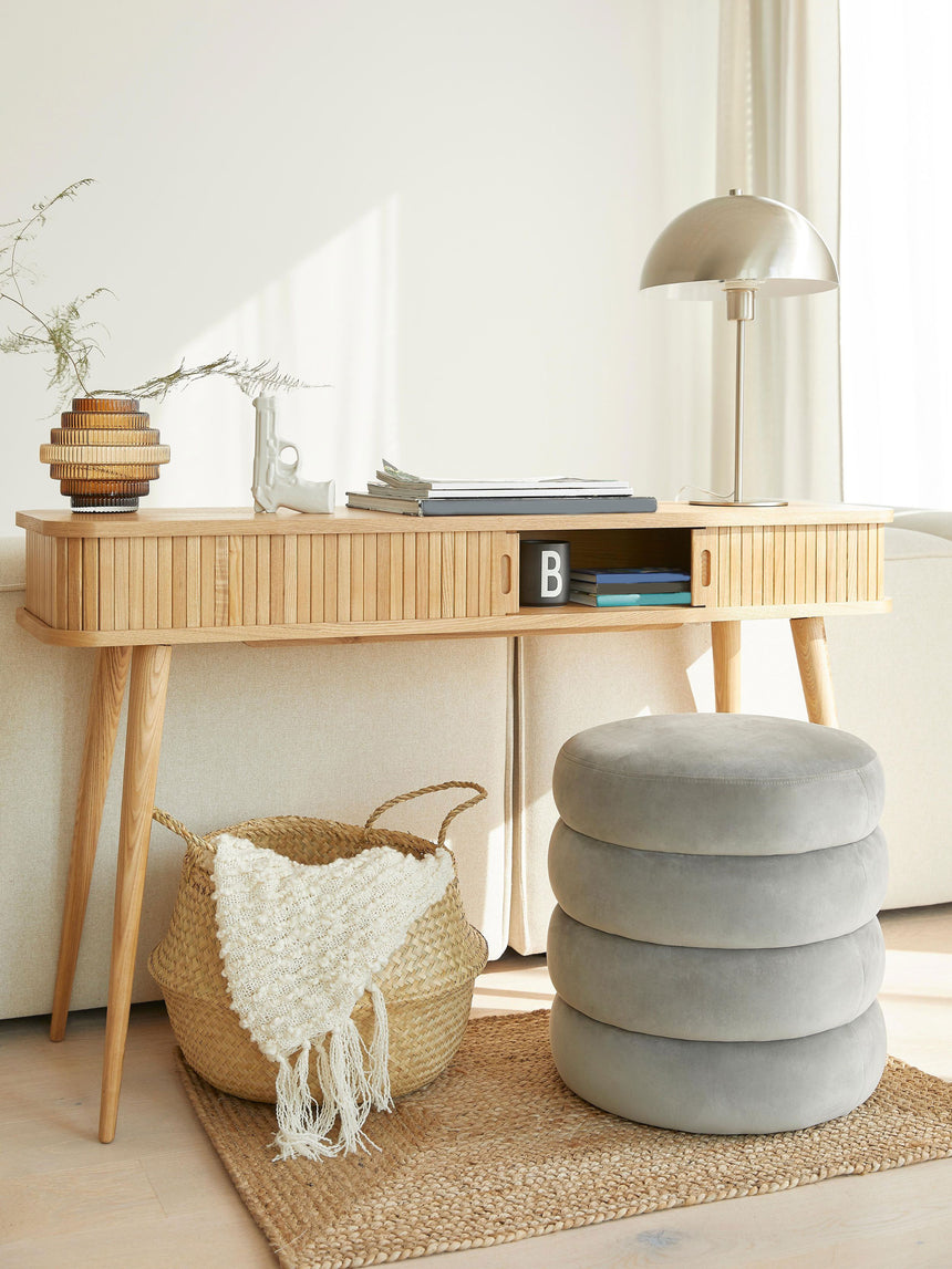 Beko Silindir Puf Gri