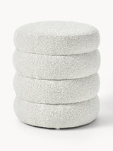 Beko Silindir Puf Kırık Beyaz Bukle