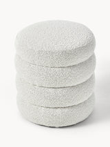 Beko Silindir Puf Kırık Beyaz Bukle