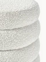 Beko Silindir Puf Kırık Beyaz Bukle