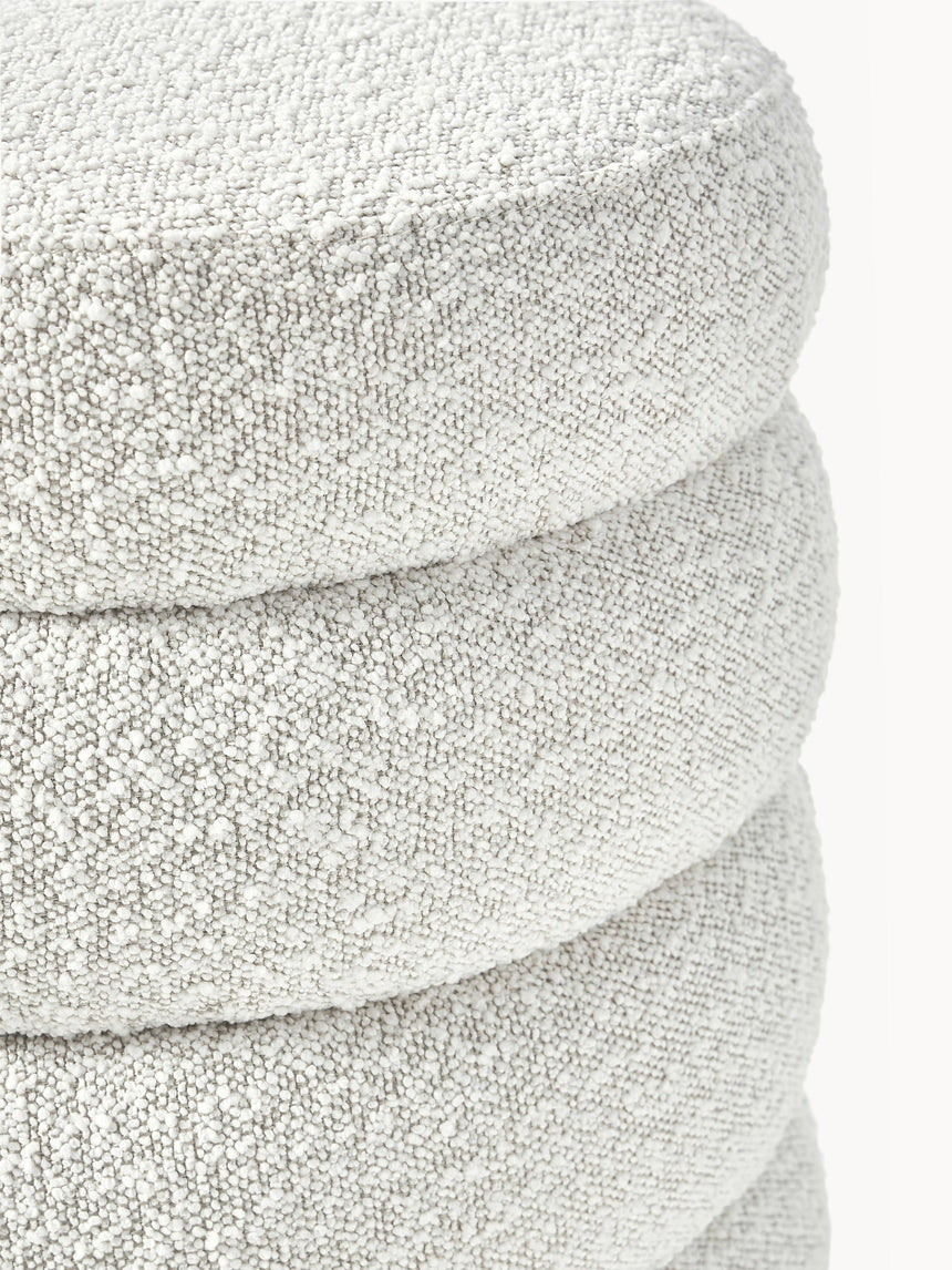 Beko Silindir Puf Kırık Beyaz Bukle