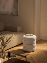 Beko Silindir Puf Kırık Beyaz Bukle