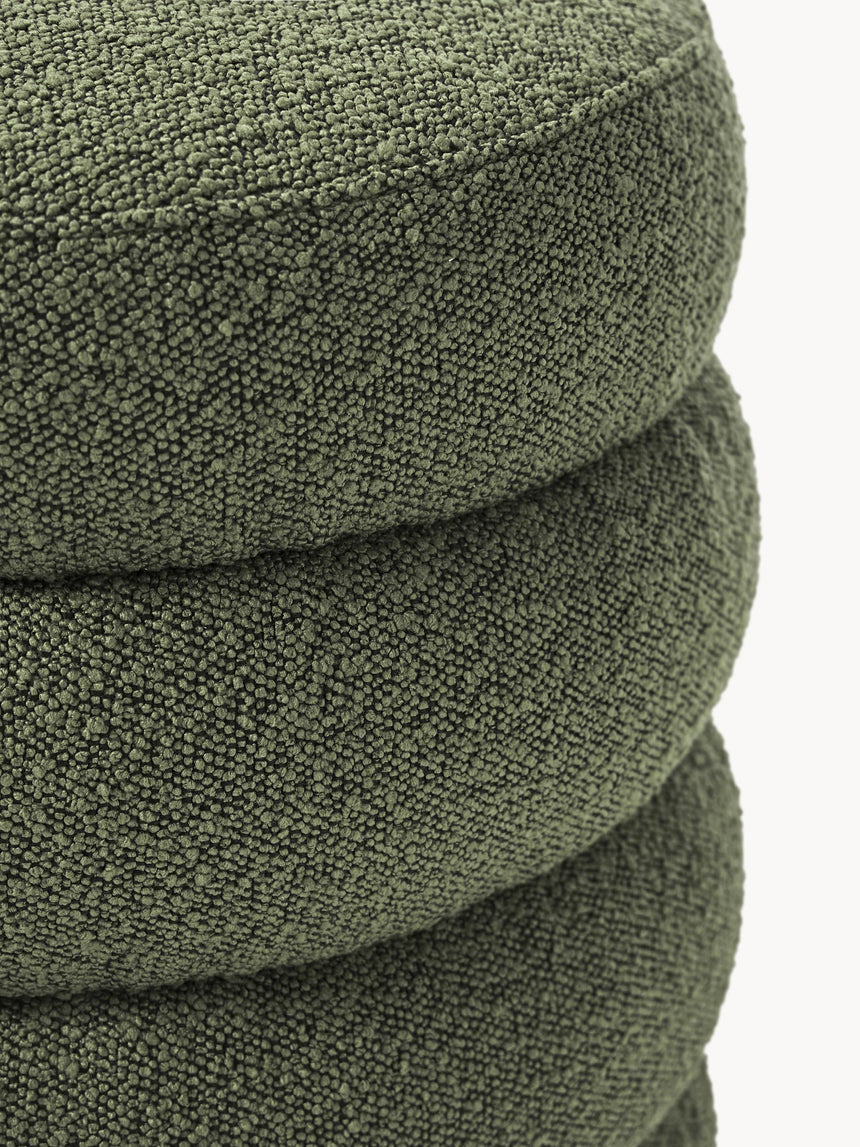 Beko Silindir Puf Koyu Yeşil Bukle