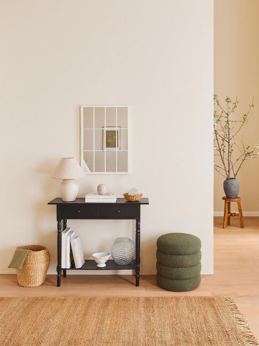 Beko Silindir Puf Koyu Yeşil Bukle