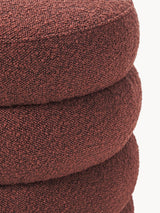 Beko Silindir Puf Şarap Kırmızısı Bukle