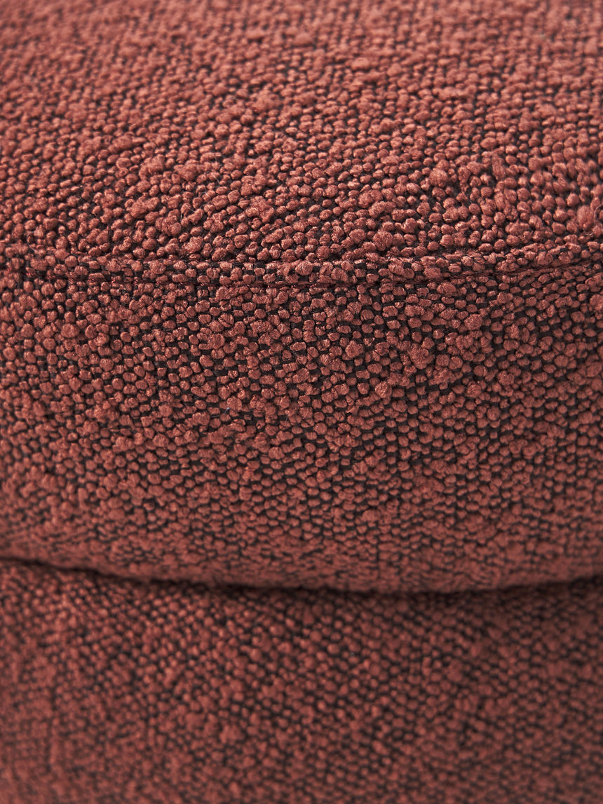 Beko Silindir Puf Şarap Kırmızısı Bukle