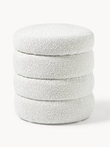 Beko Silindir Sandık Puf Kırık Beyaz Bukle