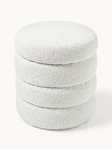 Beko Silindir Sandık Puf Kırık Beyaz Bukle