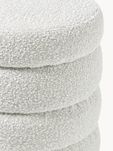 Beko Silindir Sandık Puf Kırık Beyaz Bukle