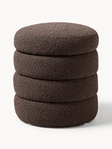 Beko Silindir Sandık Puf Koyu Kahve Bukle