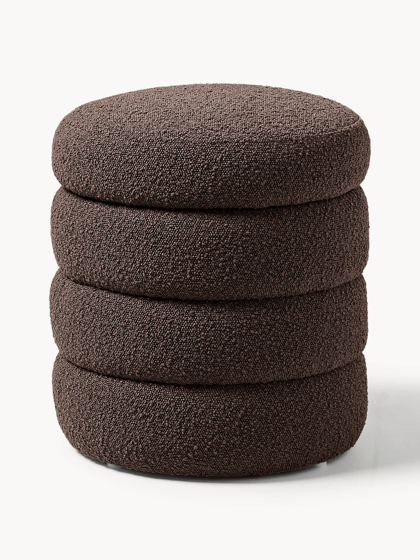 Beko Silindir Sandık Puf Koyu Kahve Bukle