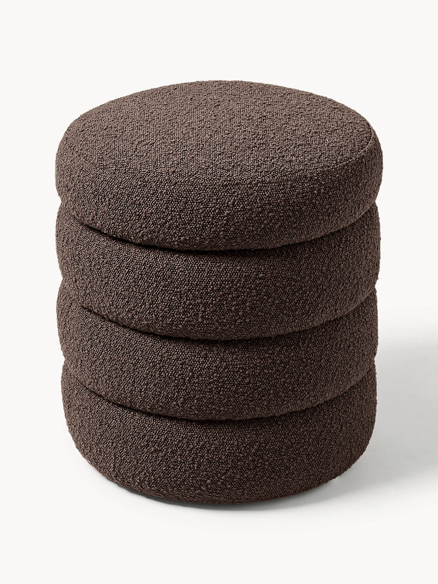 Beko Silindir Sandık Puf Koyu Kahve Bukle