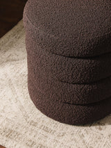 Beko Silindir Sandık Puf Koyu Kahve Bukle