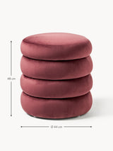 Beko Silindir Sandık Puf Şarap Kırmızısı