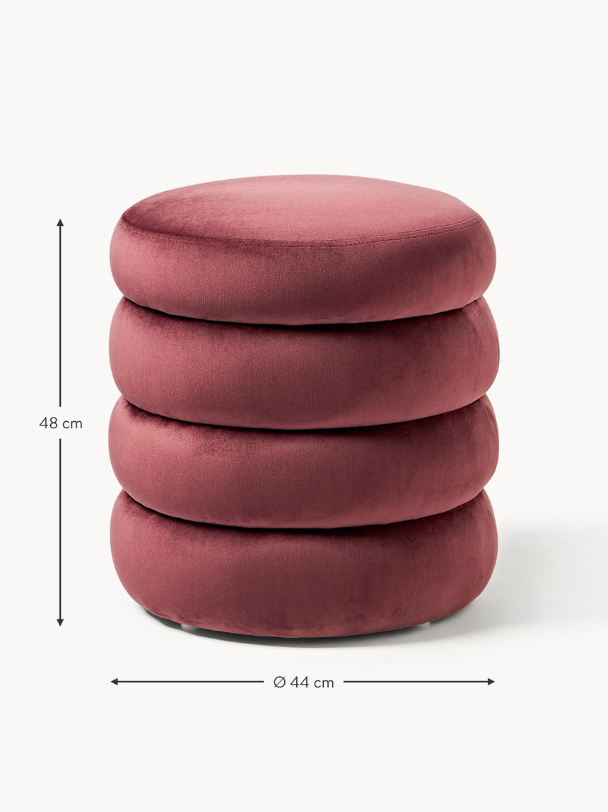 Beko Silindir Sandık Puf Şarap Kırmızısı