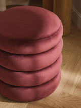 Beko Silindir Sandık Puf Şarap Kırmızısı