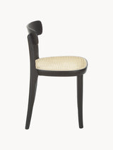 Beliz Hazeran İşlemeli Ahşap Sandalye Siyah