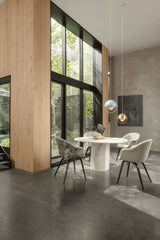 Bin Yuvarlak Traverten Mermer Yemek Masası