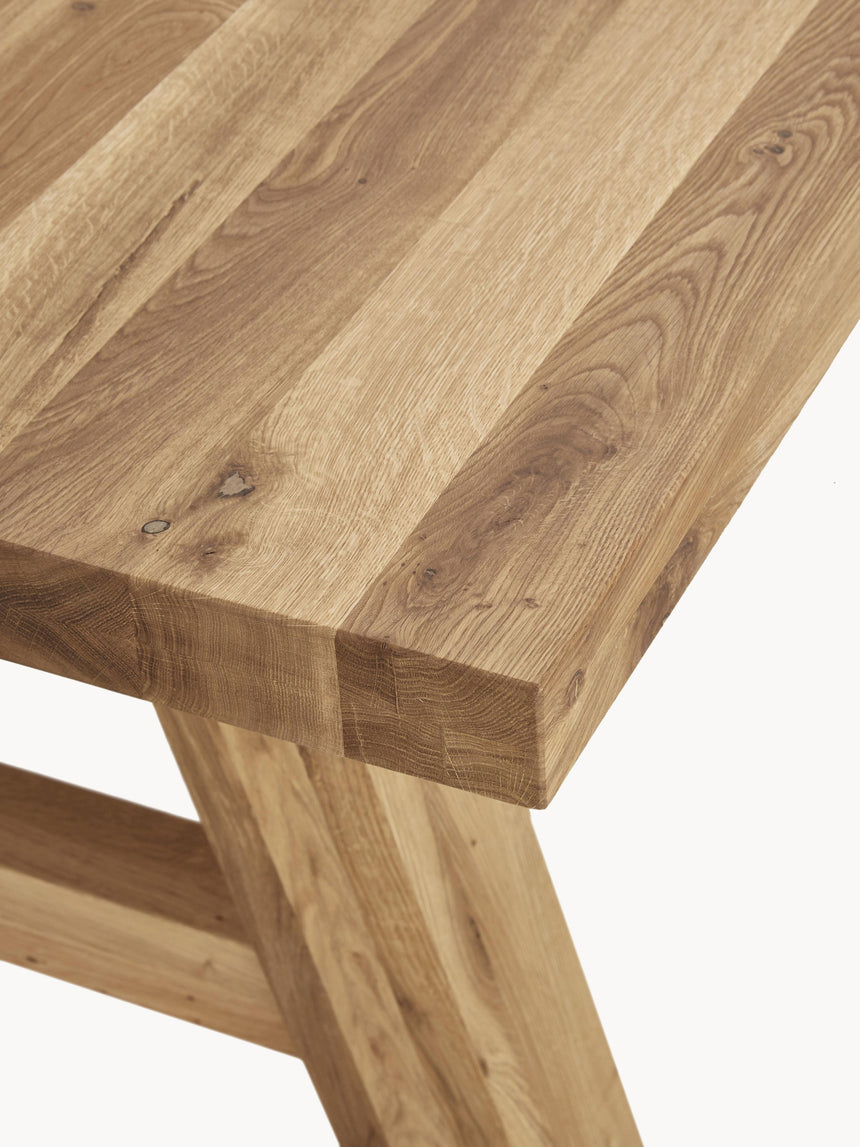 Bloom Ahşap Yemek Masası Koyu Meşe