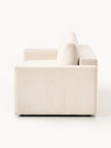 Bohem Yataklı Üçlü Koltuk Kırık Beyaz Dokuma Kadife