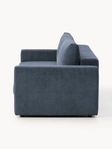 Bohem Yataklı Üçlü Koltuk Koyu Mavi Dokuma Kadife