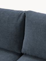 Bohem Yataklı Üçlü Koltuk Koyu Mavi Dokuma Kadife