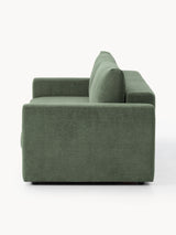 Bohem Yataklı Üçlü Koltuk Koyu Yeşil Dokuma Kadife