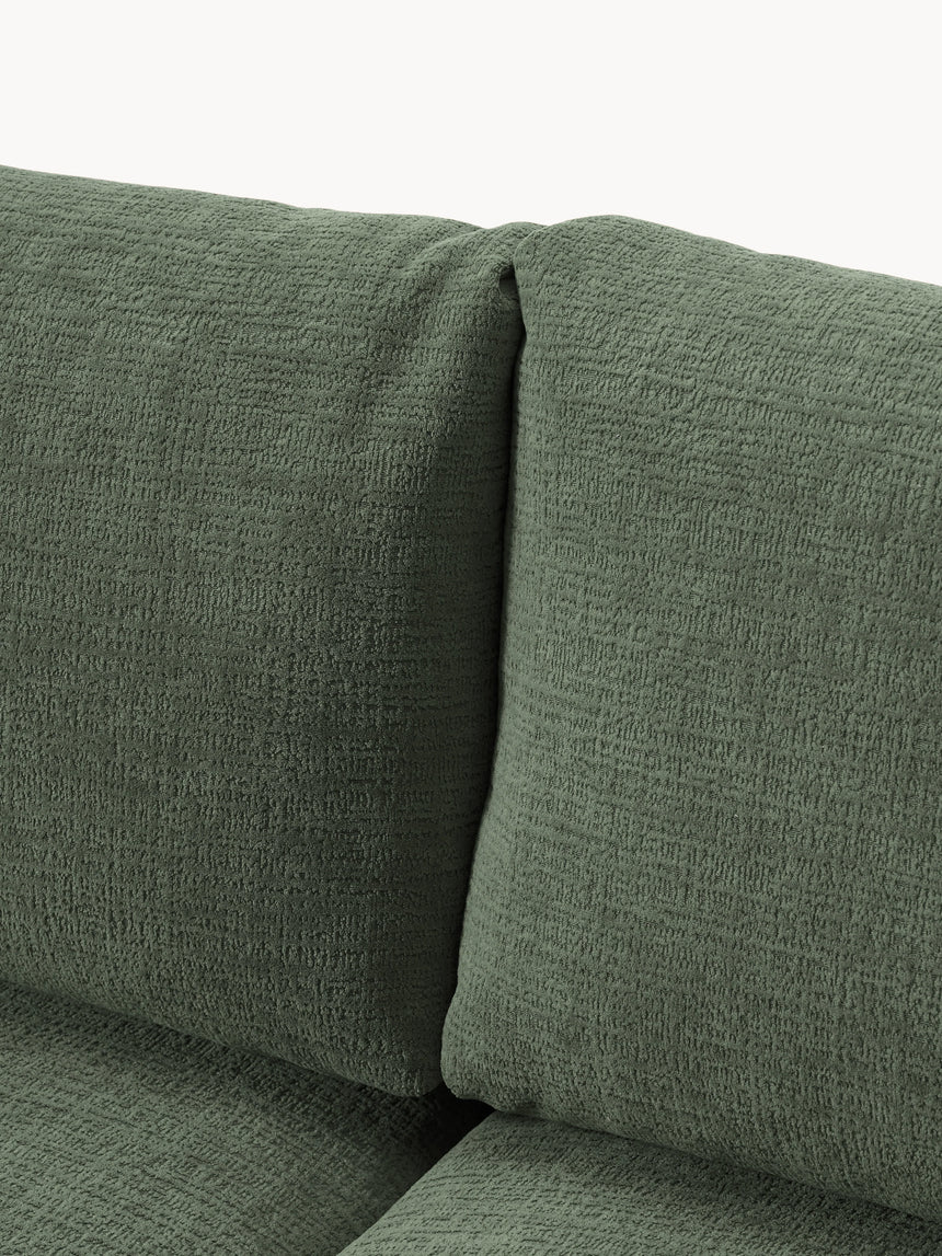 Bohem Yataklı Üçlü Koltuk Koyu Yeşil Dokuma Kadife