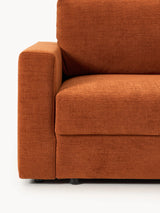 Bohem Yataklı Üçlü Koltuk Pişmiş Toprak Dokuma Kadife