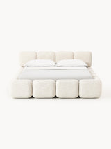 Bom Çift Kişilik Karyola Açık Bej Bukle