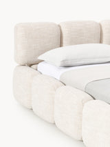 Bom Çift Kişilik Karyola Açık Bej Bukle