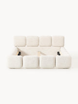 Bom Çift Kişilik Karyola Açık Bej Bukle