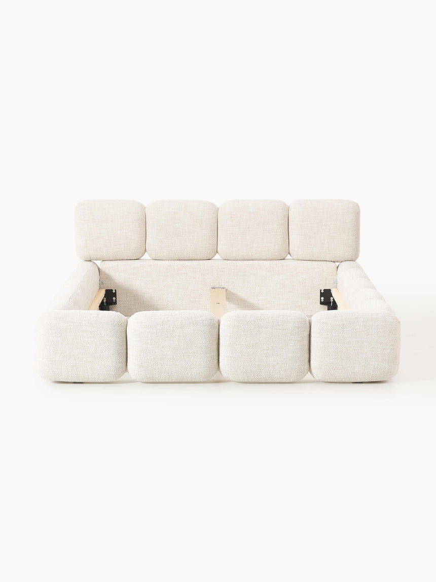 Bom Çift Kişilik Karyola Açık Bej Bukle