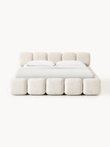 Bom Çift Kişilik Karyola Açık Bej Bukle