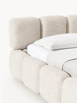 Bom Çift Kişilik Karyola Açık Bej Bukle