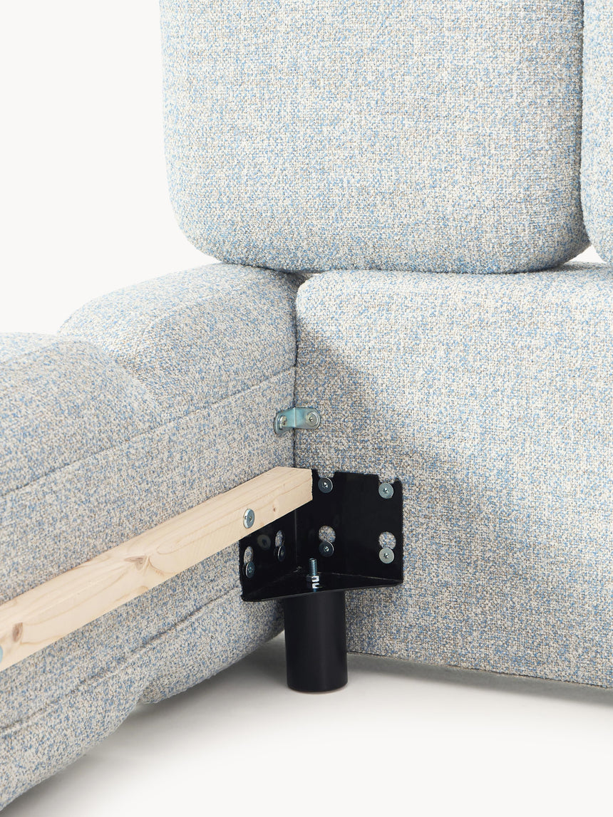 Bom Çift Kişilik Karyola Açık Mavi Bukle